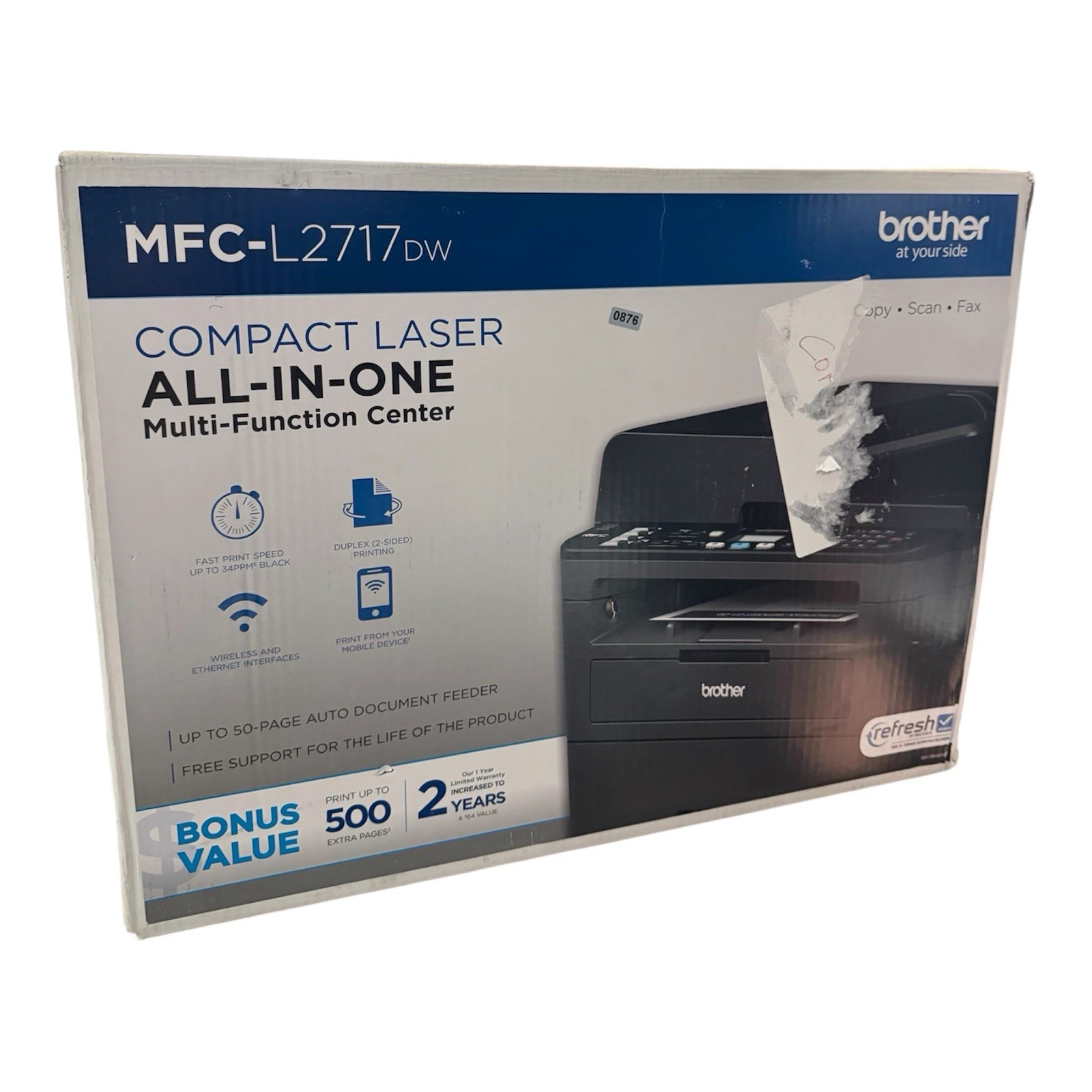 Brother MFC-L2717DW Monochrome Laser Compact All-In-One Printer No Working