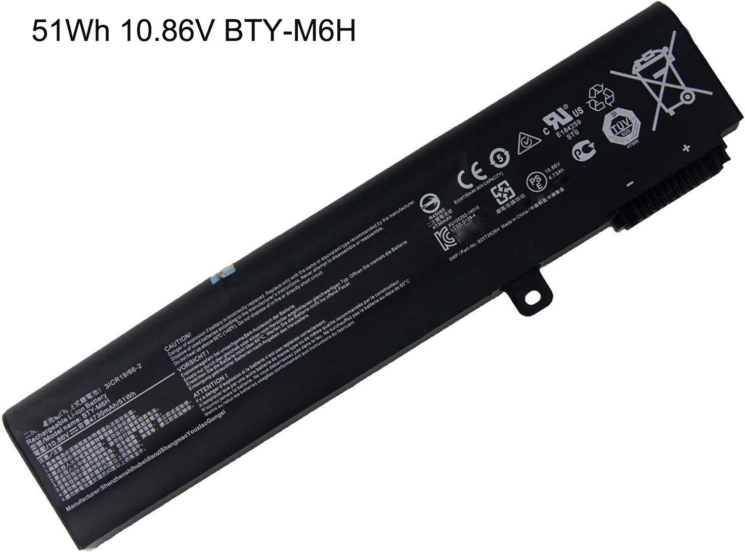 51Wh BTY-M6H Battery For MSI GL62M Series GL62-6QC GL62M 7RD-224CN GL62-6QC