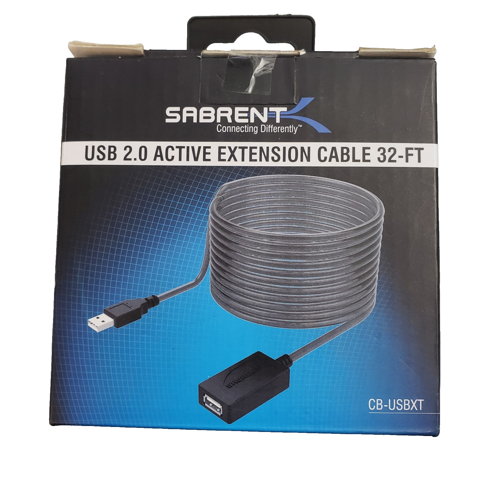 32FT Sabrent USB 2.0 Ext Cable - Active USB Extender, 480Mbps, Male-Female NEW