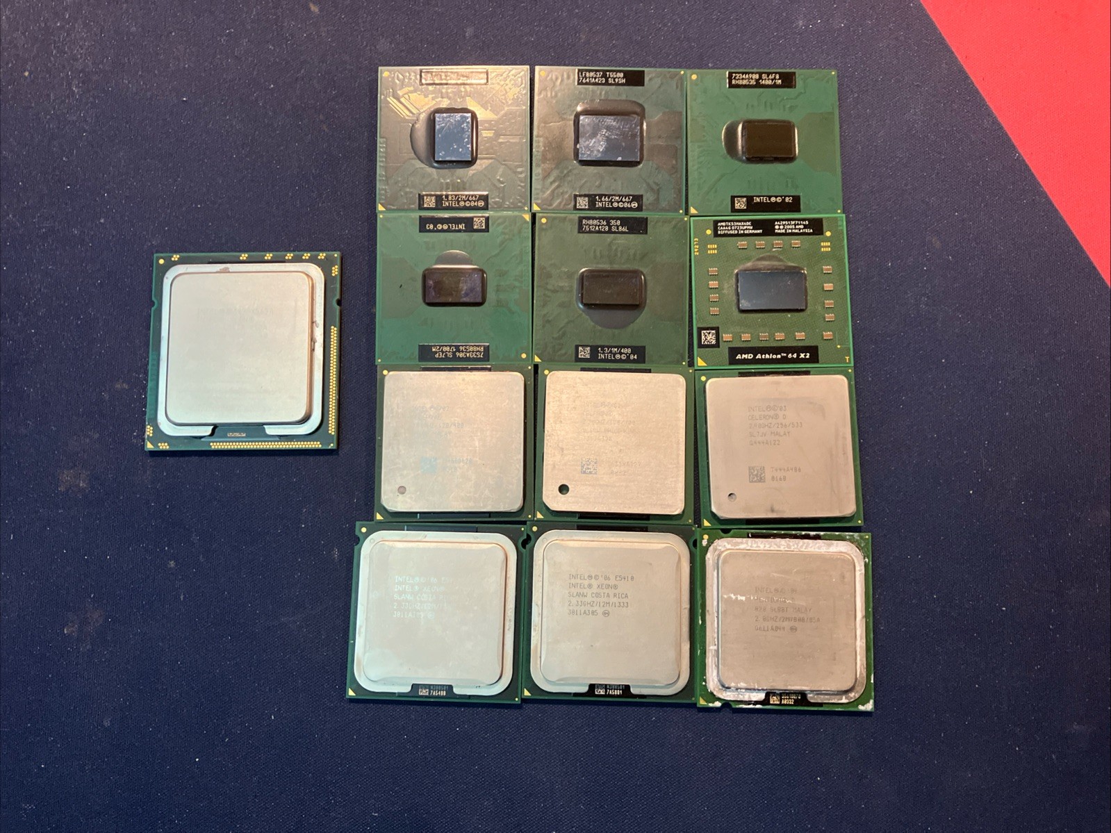 13x CPU Lot – Intel Xeon Pentium Celeron + AMD Athlon 64 – Server/Desktop