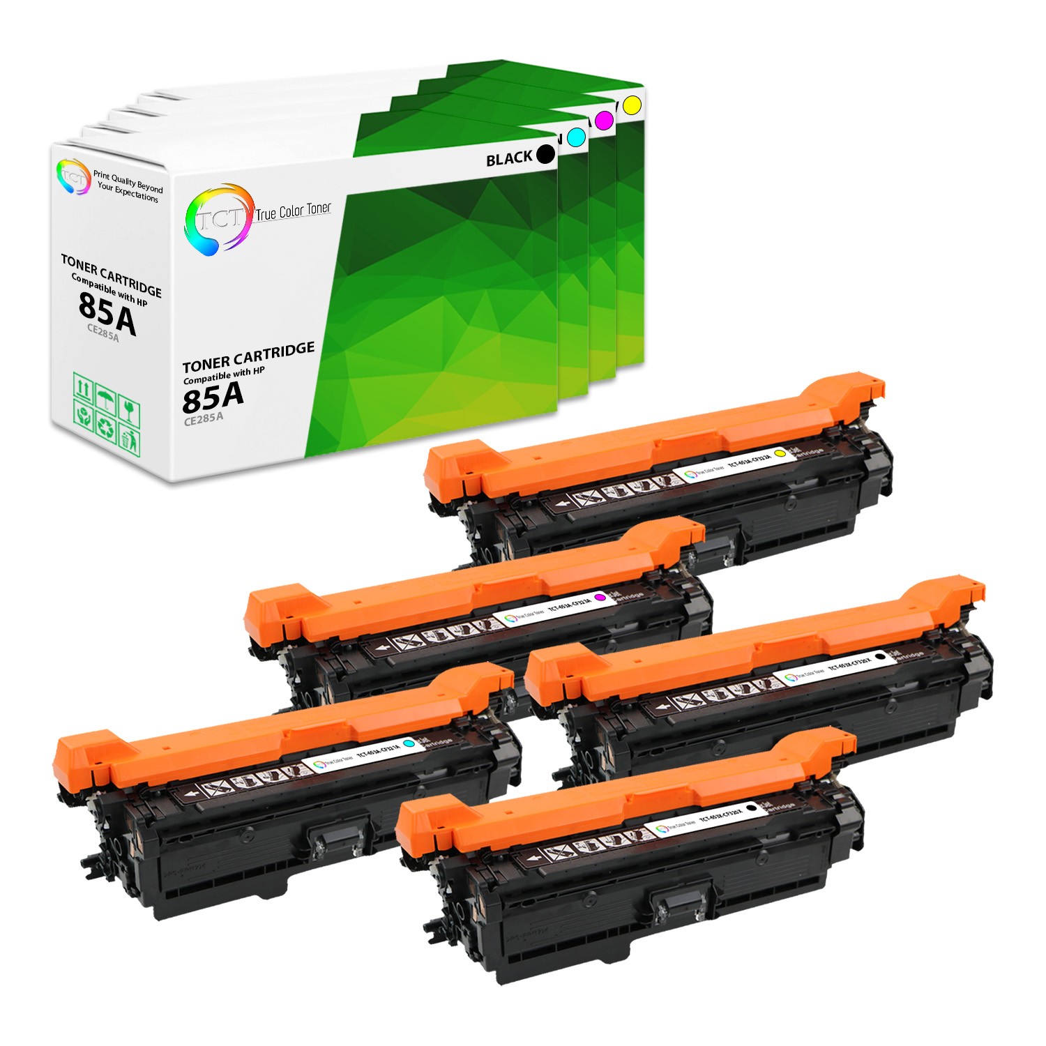 5Pk TCT Premium 653X 653A BCMY for HP MFP M680Z M680F Compatible Toner Cartridge