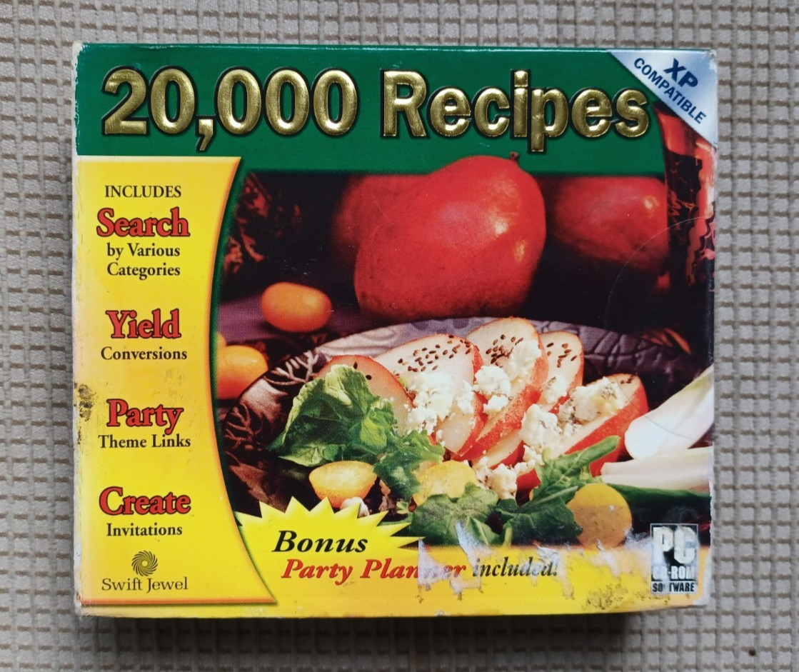 Cosmi 20,000 Recipes with Party Planner (PC CD-Rom 2002, Cosmi Swift Jewel)