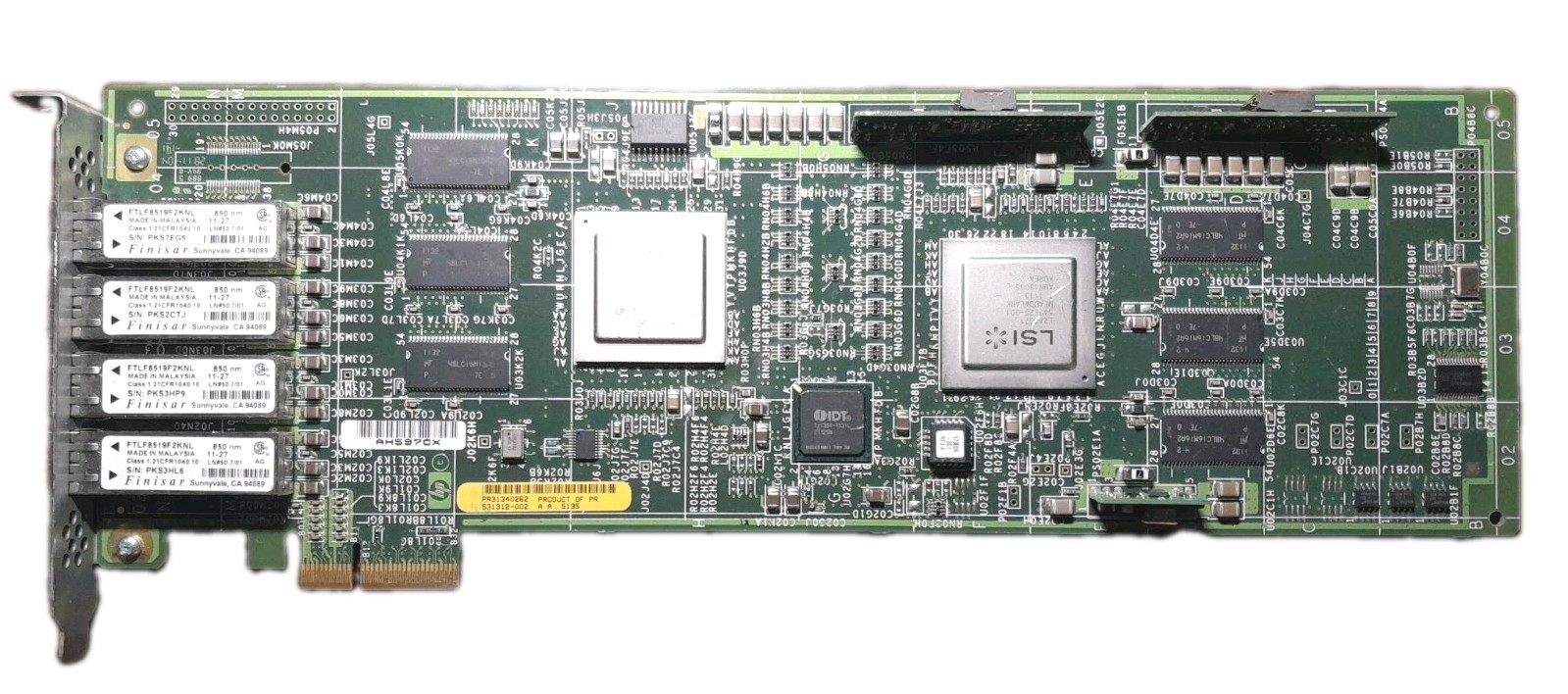 AH597BX HP 4 PORT PCI-E 4GB FIBER CHANNEL HOST BUS ADAPTER MODULE 531312-002