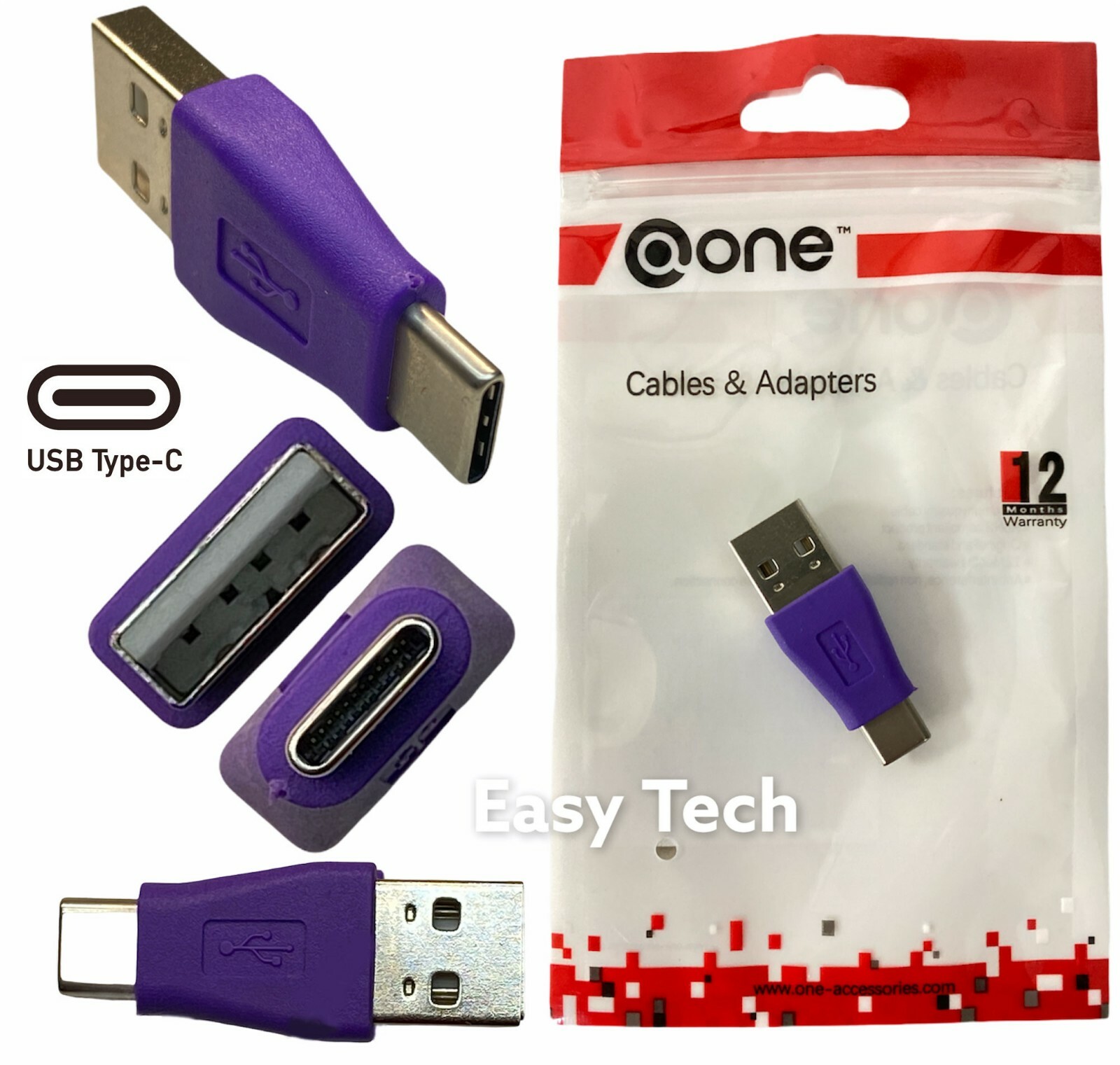 USB 3.1 Type-C Male to USB 3.0 Type-A Male Converter Adapter Data Sync Charge 