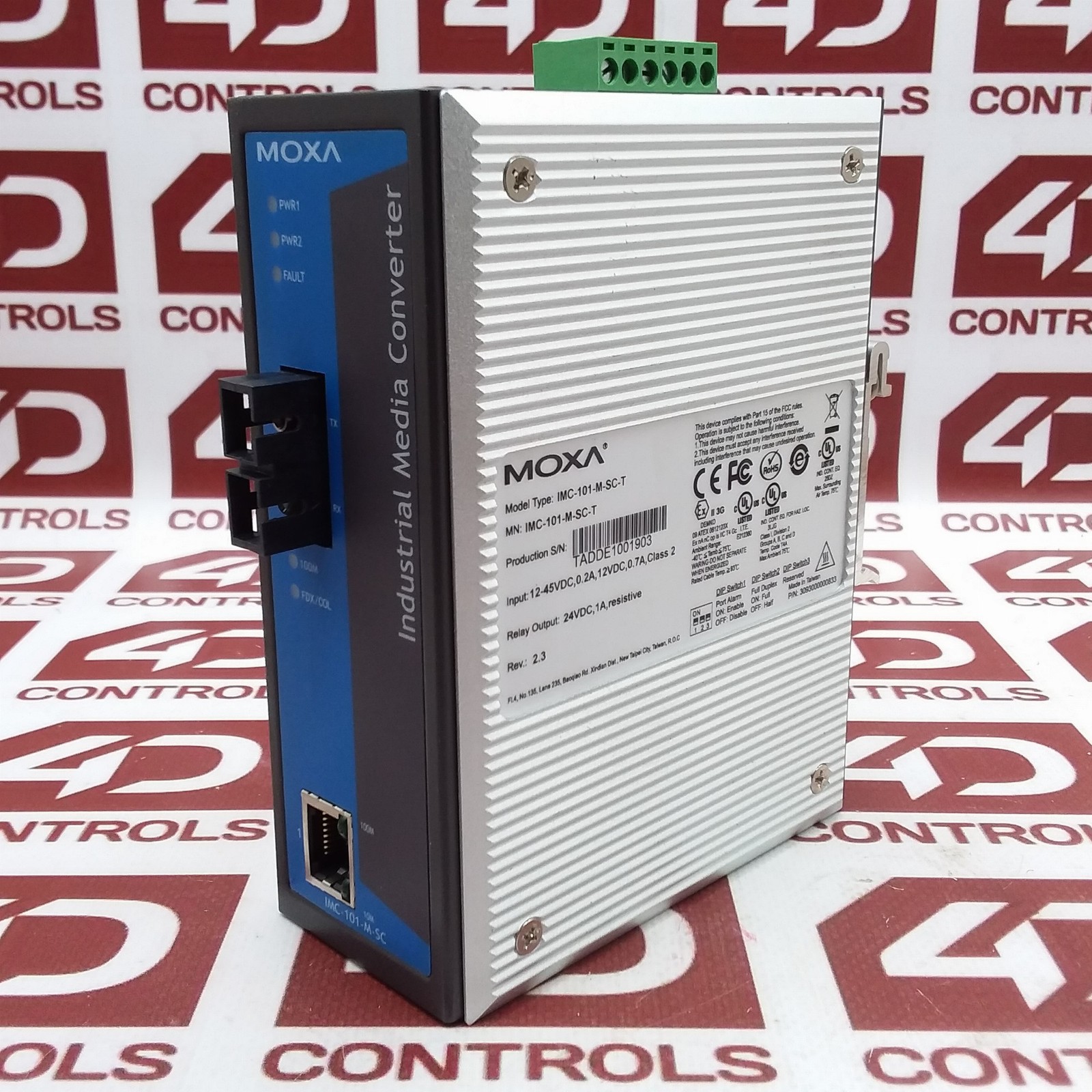 IMC-101-M-SC-T | Moxa | Media Converter, 12-45VDC, Used