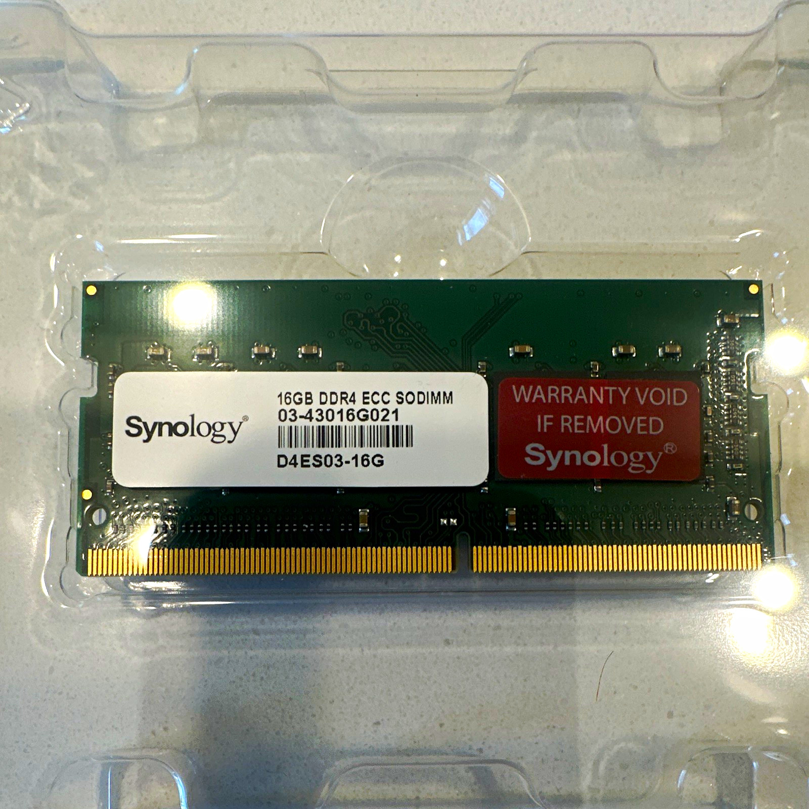 Synology 16GB DDR4 ECC Unbuffered SO-DIMM 260-Pin Memory D4ES03-16G