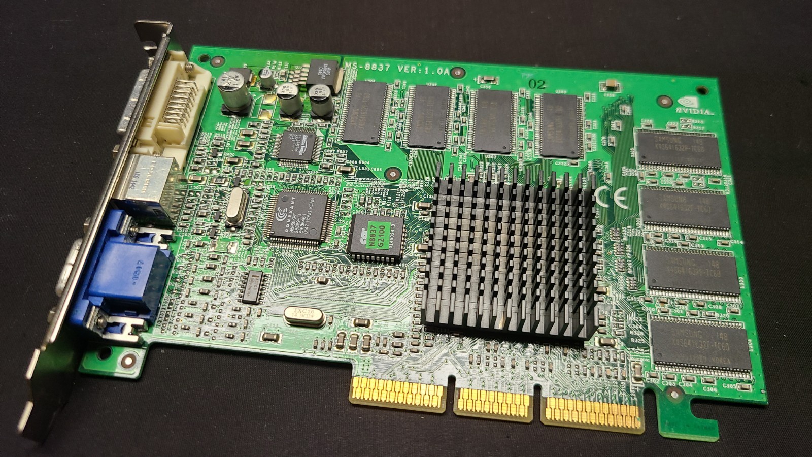 Micro-Star MS-8937 Nvidia Vintage AGP Video Graphics Card Retro PC multi output