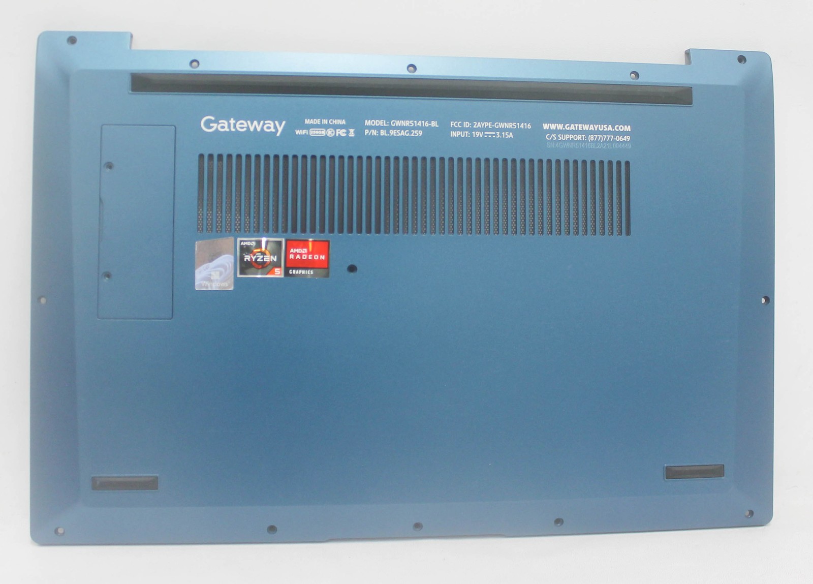 GWNR51416-BL-BASE-B Gateway Bottom Base Cover Blue Gwnr51416-Bl Grade B