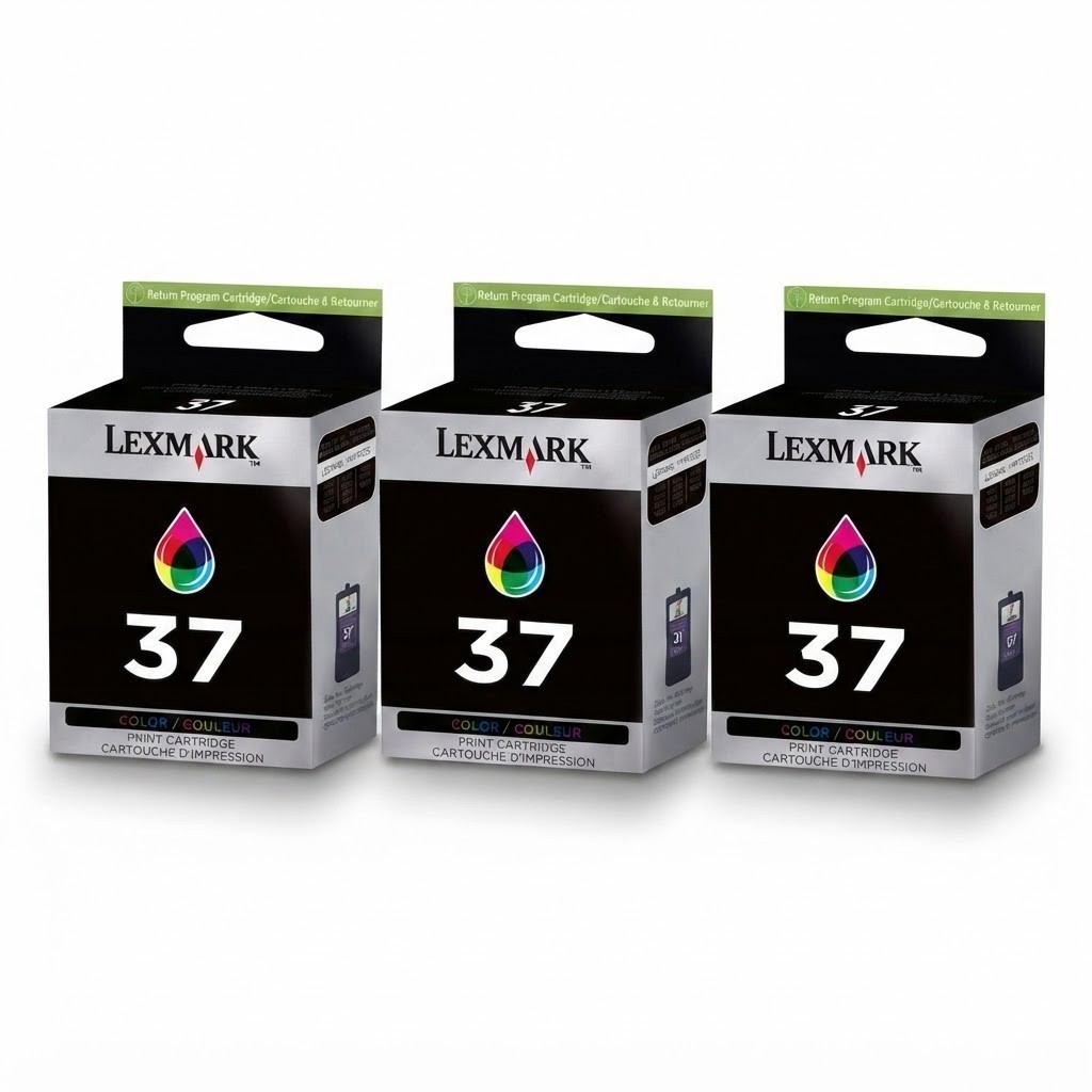 3x Genuine Lexmark COLOR 37 Ink Cartridge X Series X5650 X4650 Z Series Z2420 ✅