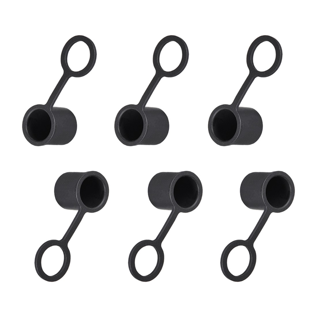 20PCS,Silicone BNC-B Anti-Dust Stopper Cap Cover for Female Jack Black