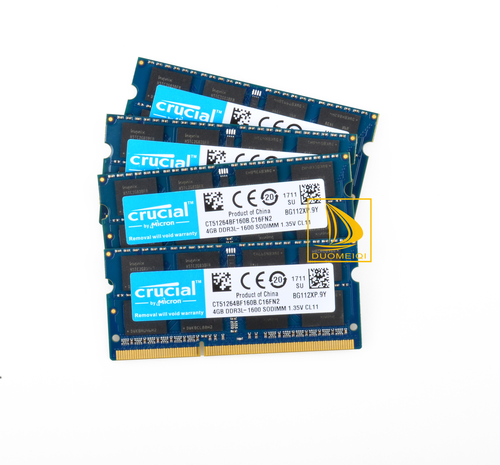 Crucial 4X 4GB 2RX8 PC3L-12800S DDR3 1600Mhz 204Pin Laptop Memory RAM SODIMM $88