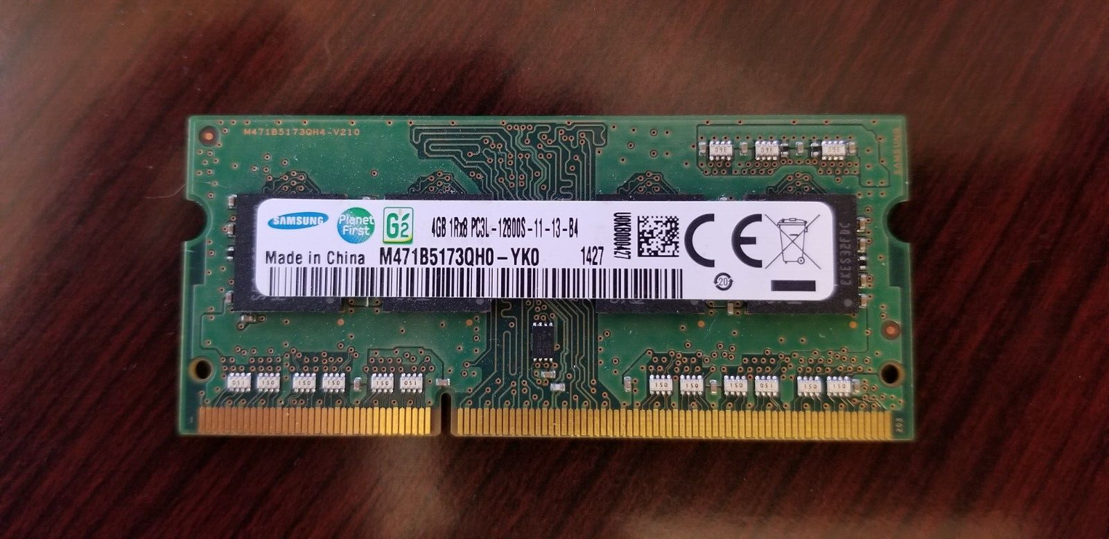 Samsung PC3-12800 4 GB SO-DIMM PC3L-12800 (DDR3-1600) Memory (LOW VOLTAGE)