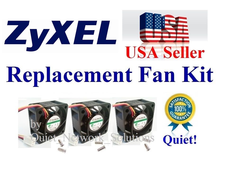 Lot 3x Quiet Version replacement fans for ZyXEL XGS4600-32, XGS4600-32F