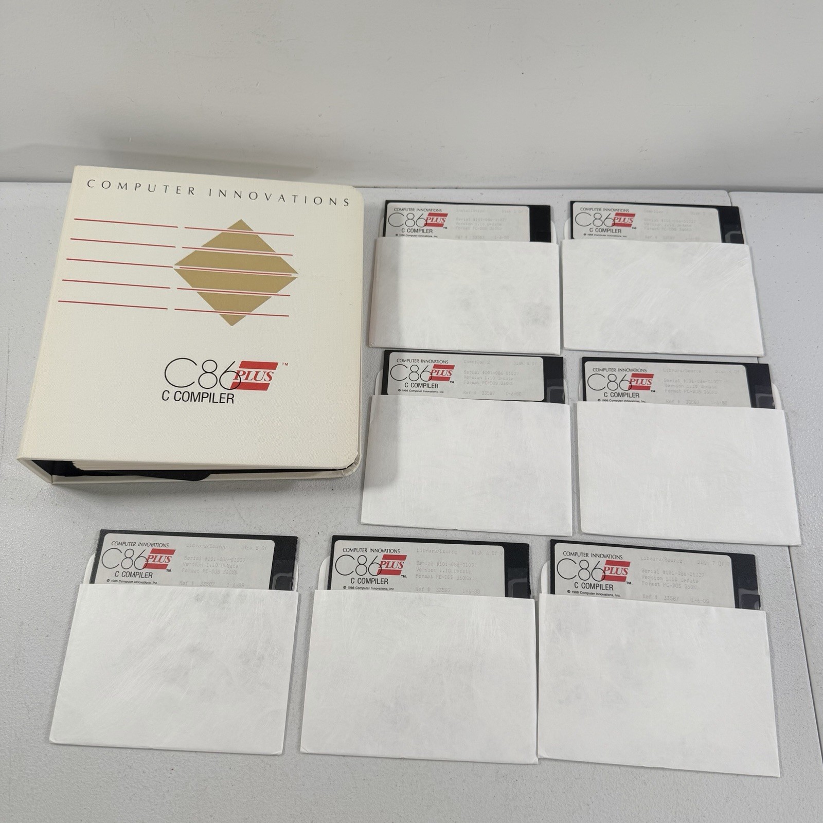 Computer Innovations C86 Plus C Compiler V1.10 Manual & Diskettes 1986 1988