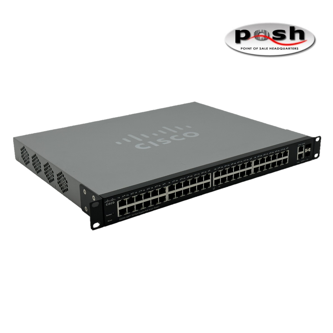 Cisco SG200-50FP 50-Port Gigabit PoE Smart Switch Part Number: SG200-50FP