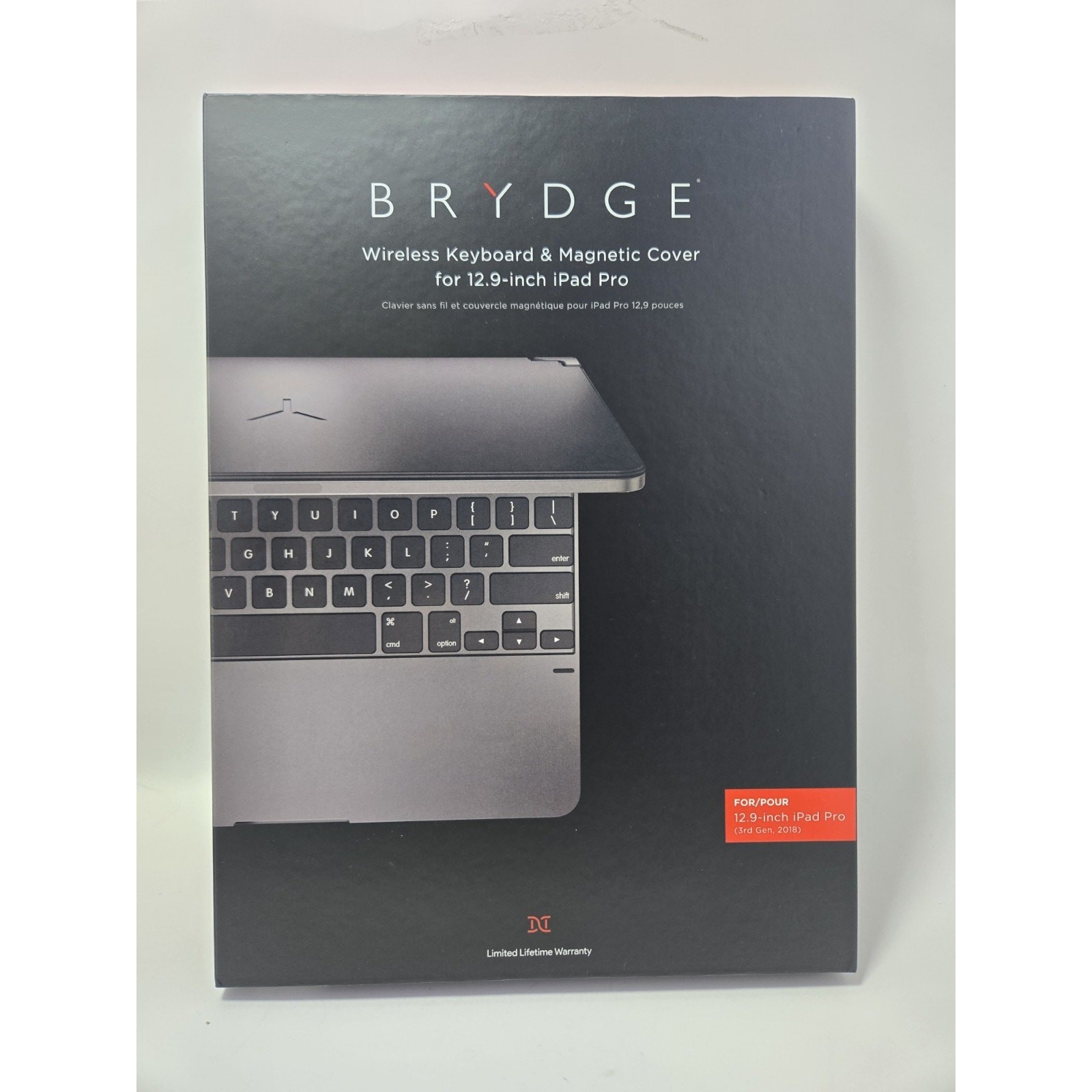Brydge Pro Keyboard iPad Pro 12.9 3rd 4th Gen Aluminum Bluetooth Folio Gray NEW