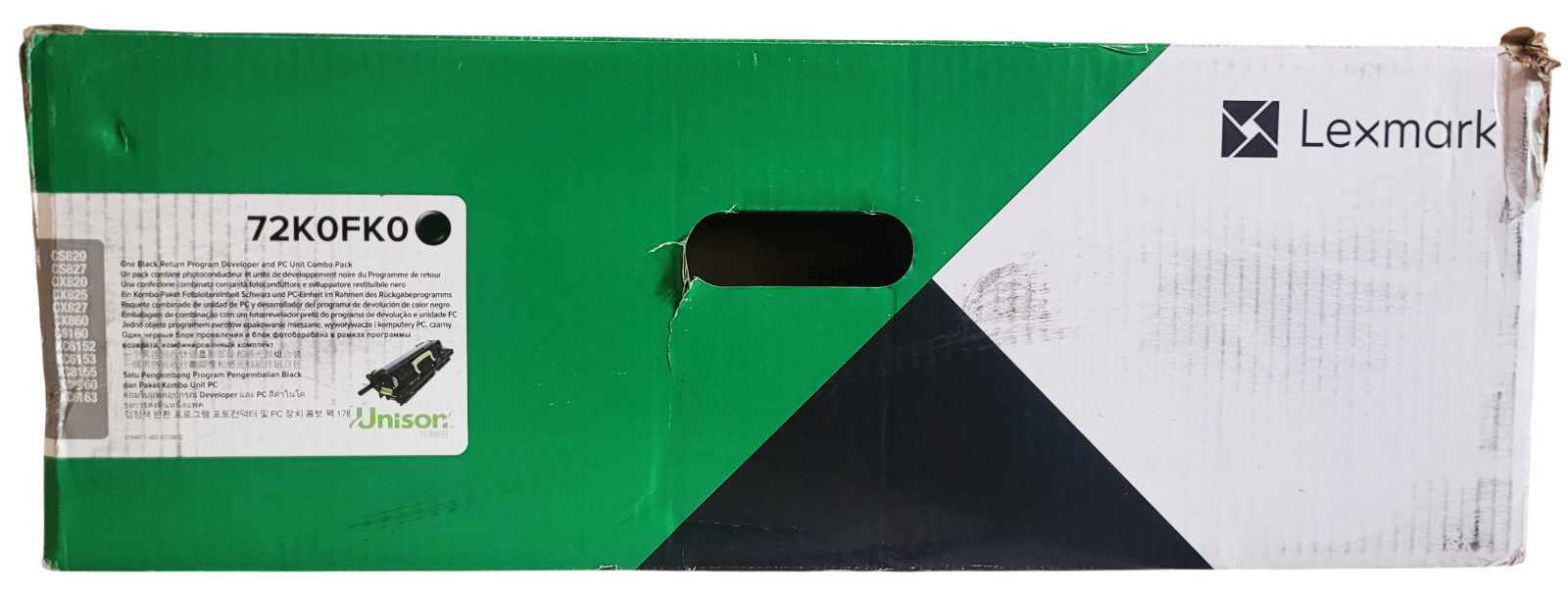 Lexmark 72K0FK0 Black Developer and PC Unit Combo Pack Sealed-Open Box