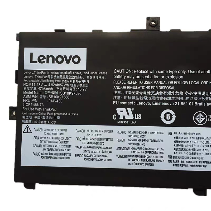 OEM Genuine 01AV430 01AV494 Battery for Lenovo ThinkPad X1 Carbon 5th 6th Gen