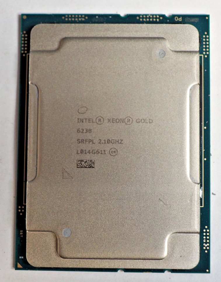Intel Xeon Gold 6238 SRFPL 2.10GHz 30MB 22-Core LGA3647 Server CPU Socket
