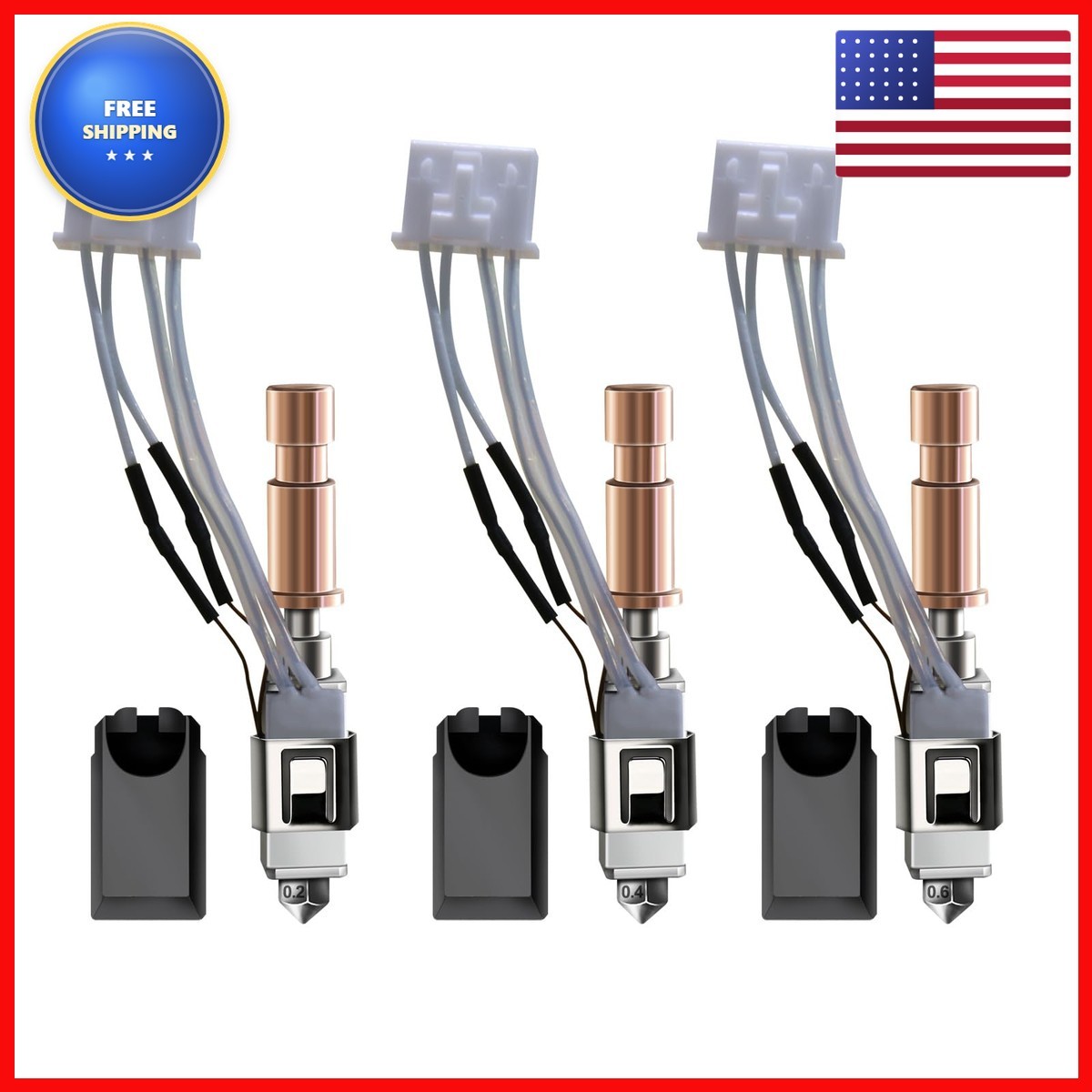 Wefuit Upgraded 3 Pack Hardened Ceramic Kobra S1 Combo 0.2MM 0.4MM 0.6MM