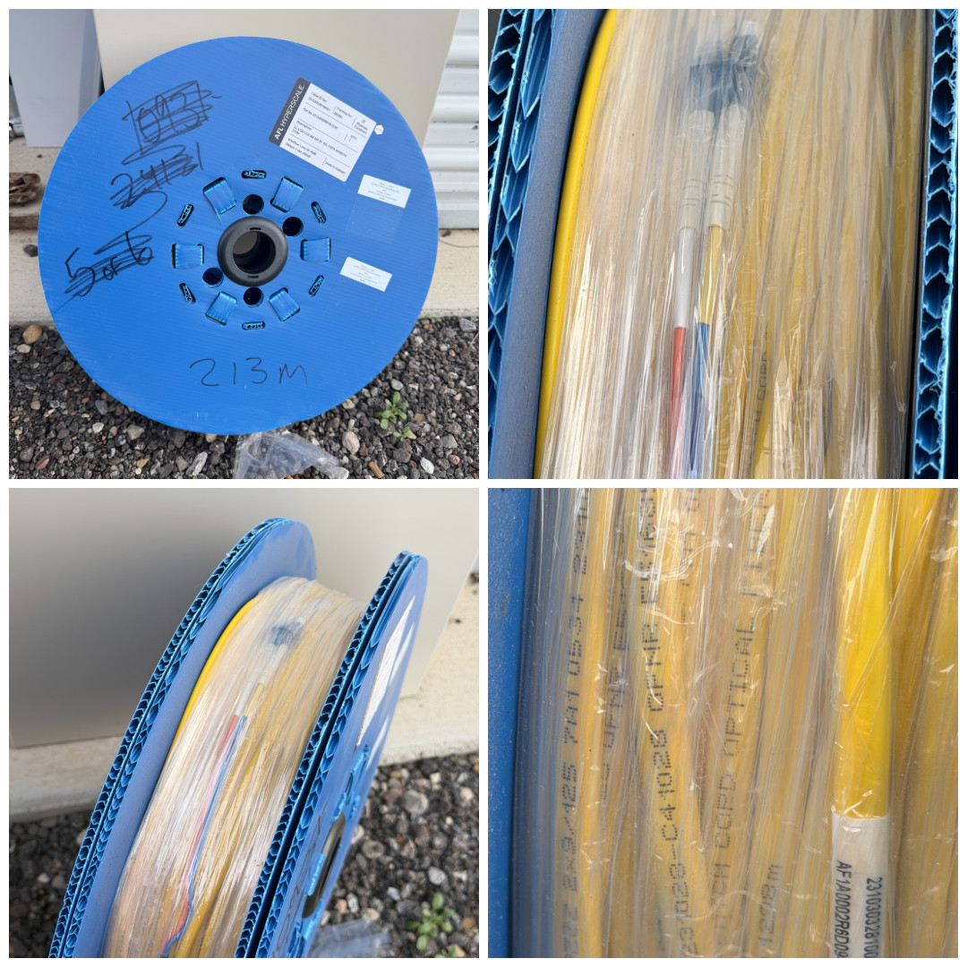 AFL Hyperscale Single Mode Fiber Optic Cable 2F LC-LC Duplex Yellow 213m Unopend