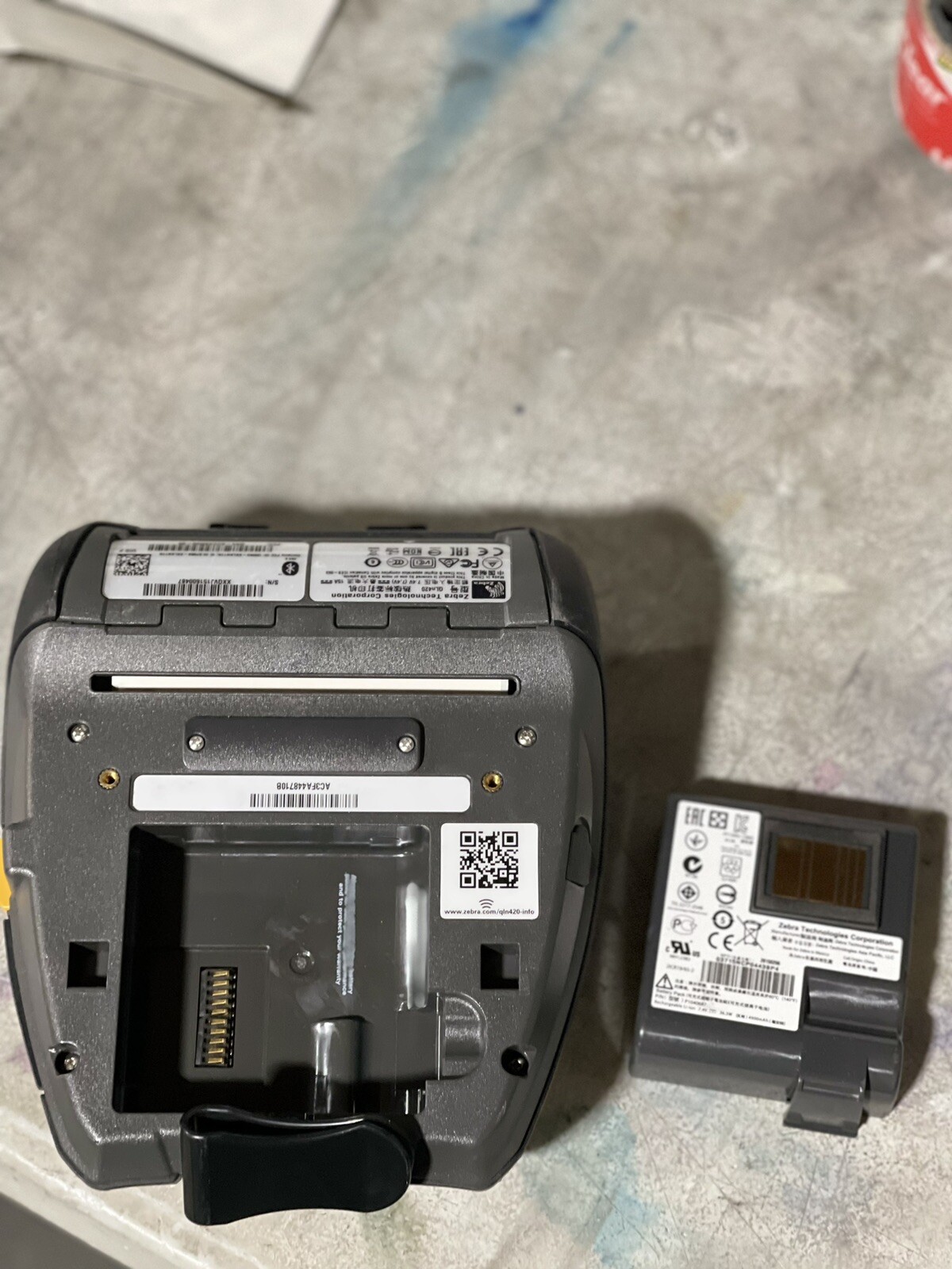 ZEBRA QLN420 WIFI/BLUETOOTH MOBILE BARCODE LABEL  PRINTER✅w BATTERY✅SELL AS IS