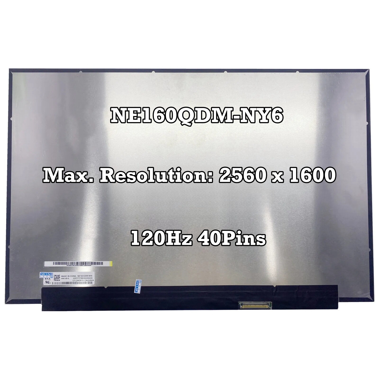 NE160QDM-NY6 16" 16:10 40Pins 120Hz EDP LCD Screen Replacement Matrix 100% sRGB