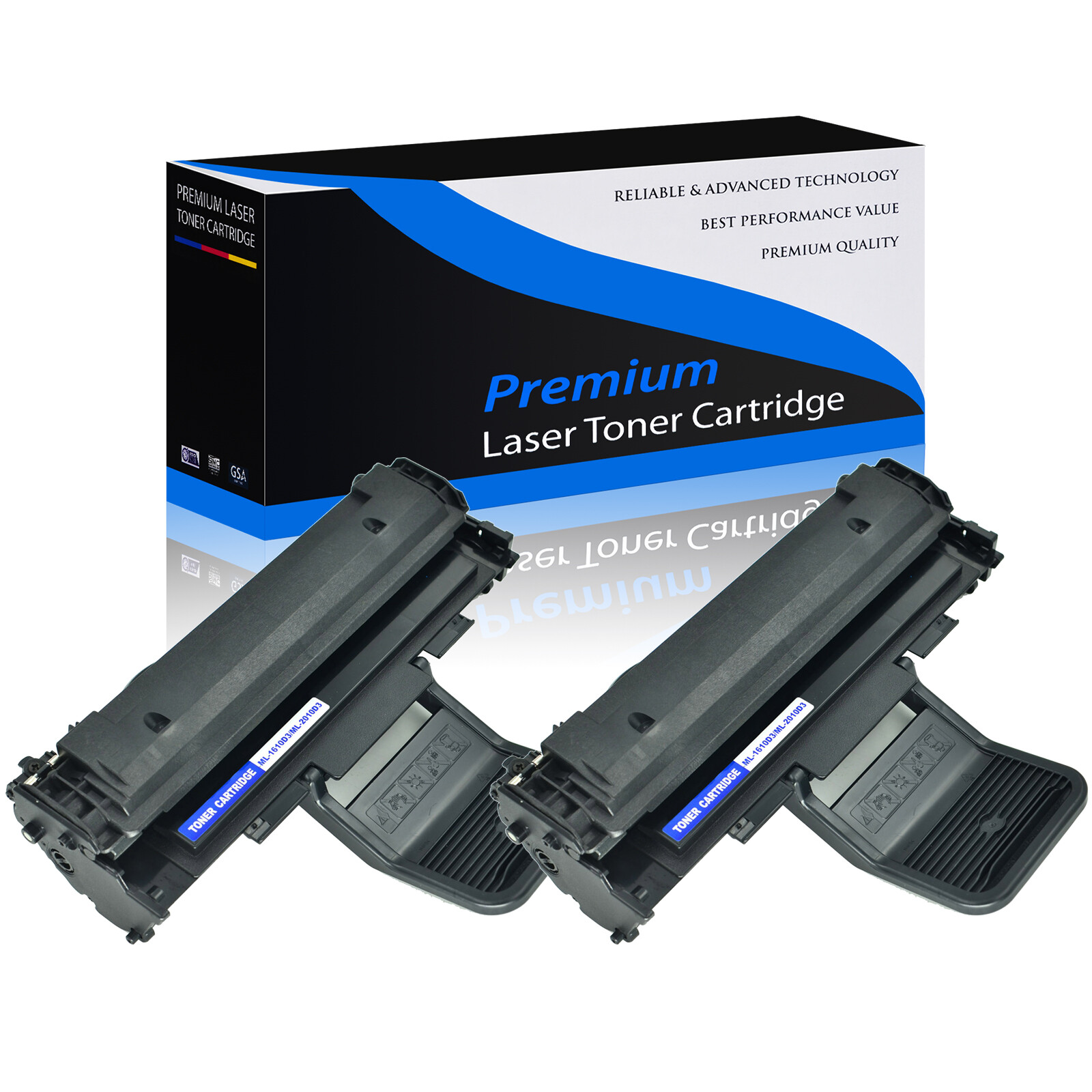 2PK TONER FOR DELL 1100 1110 SAMSUNG ML1610D3 ML 2010 ML 2510 SCX 4521D3 3K HY