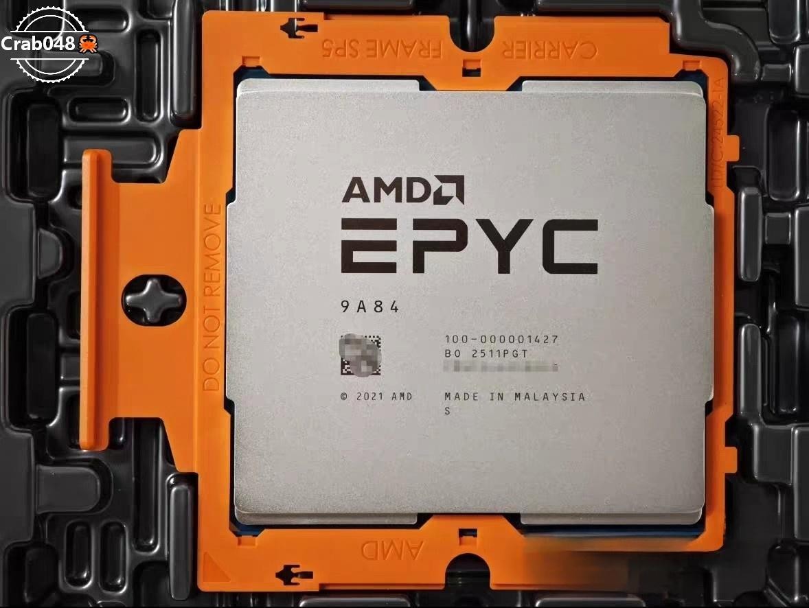AMD Genoa EPYC 9A84 CPU 3.4-3.75 GHz 64cores 128th performance surpasses 9554