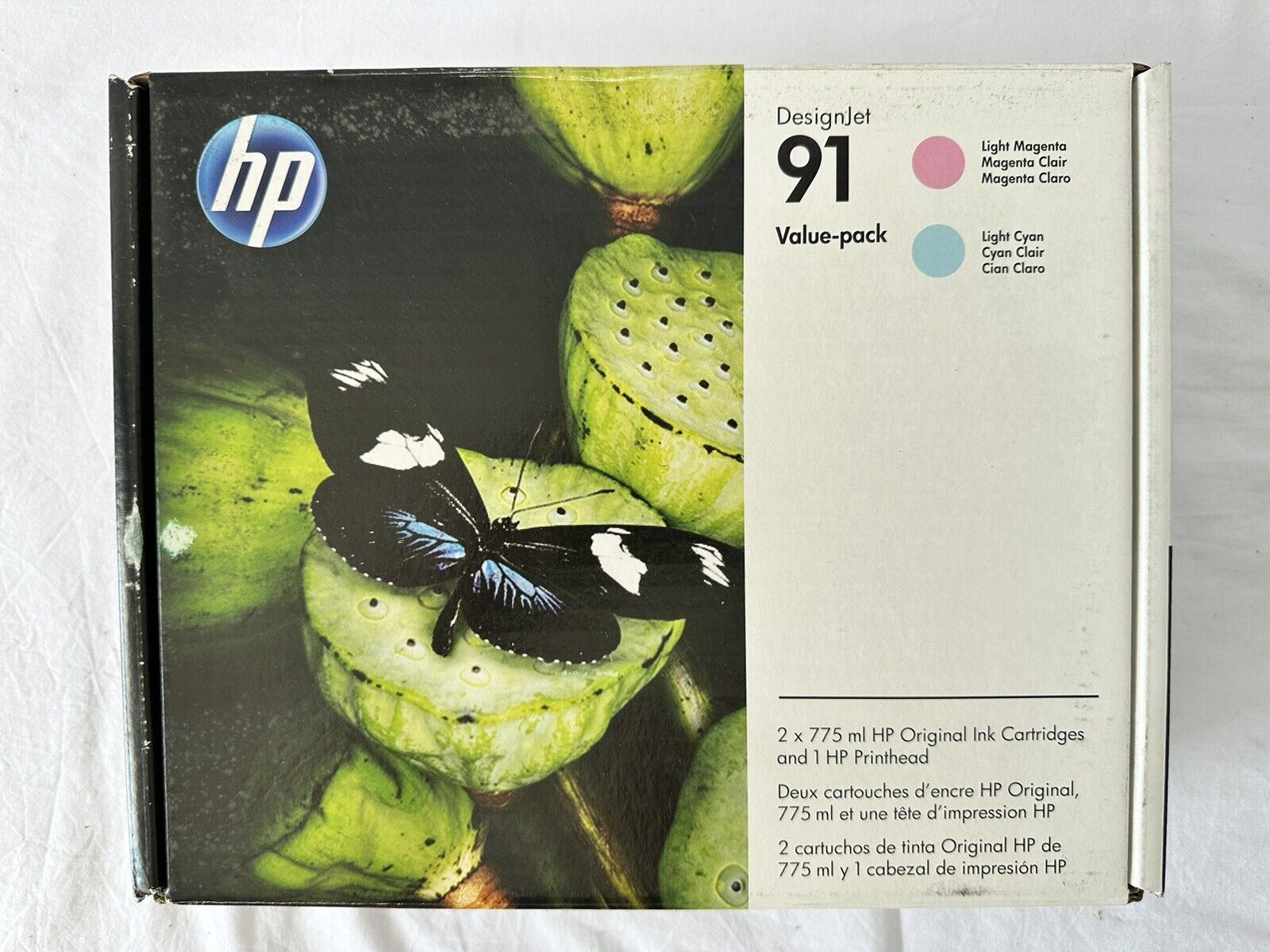 HP 91 (P2V37A) Light Magenta/Light Cyan Printhead and Original Ink Cartridges