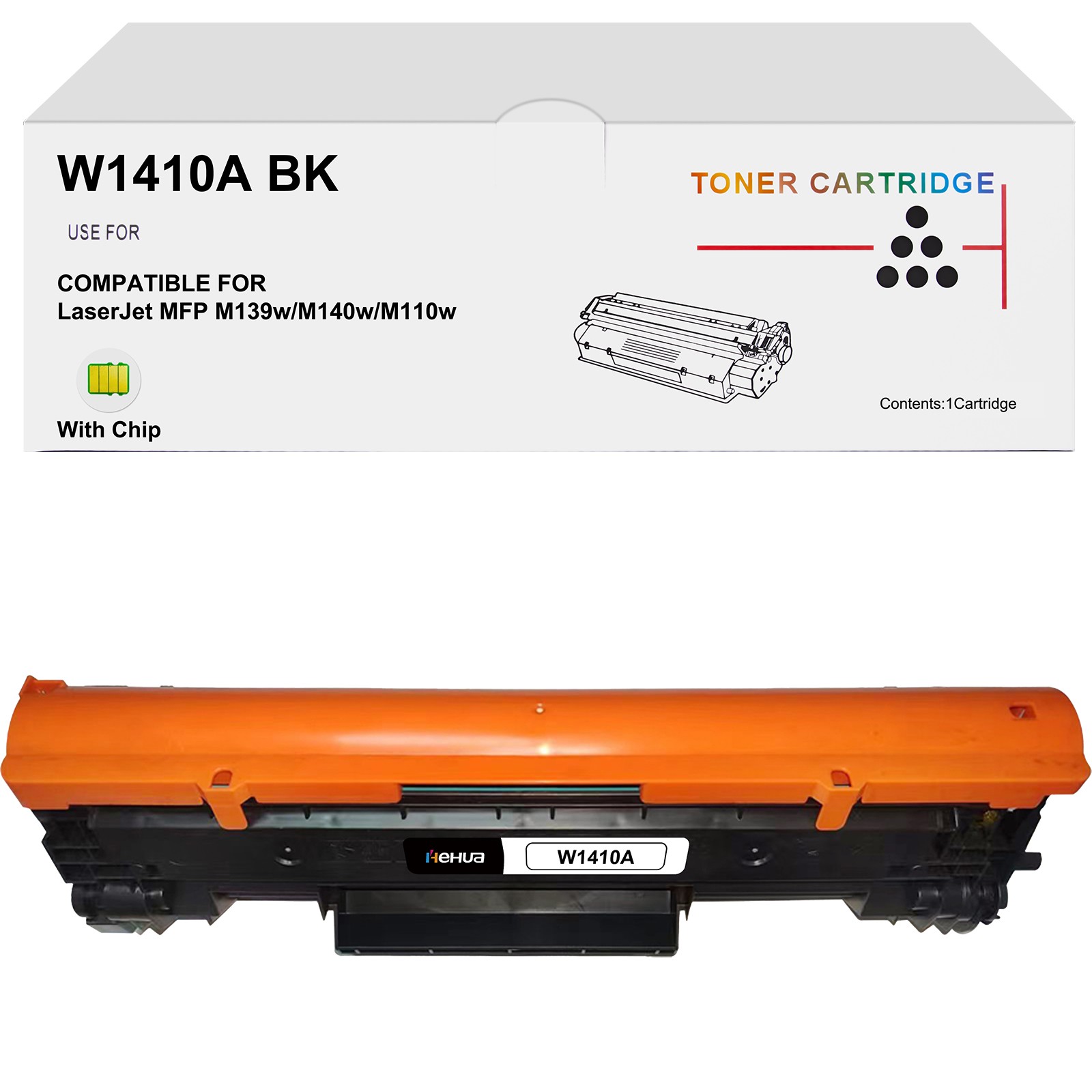 1PK W1410A 141A Toner Cartridge Compatible for HP LaserJet MFP M139w M140w
