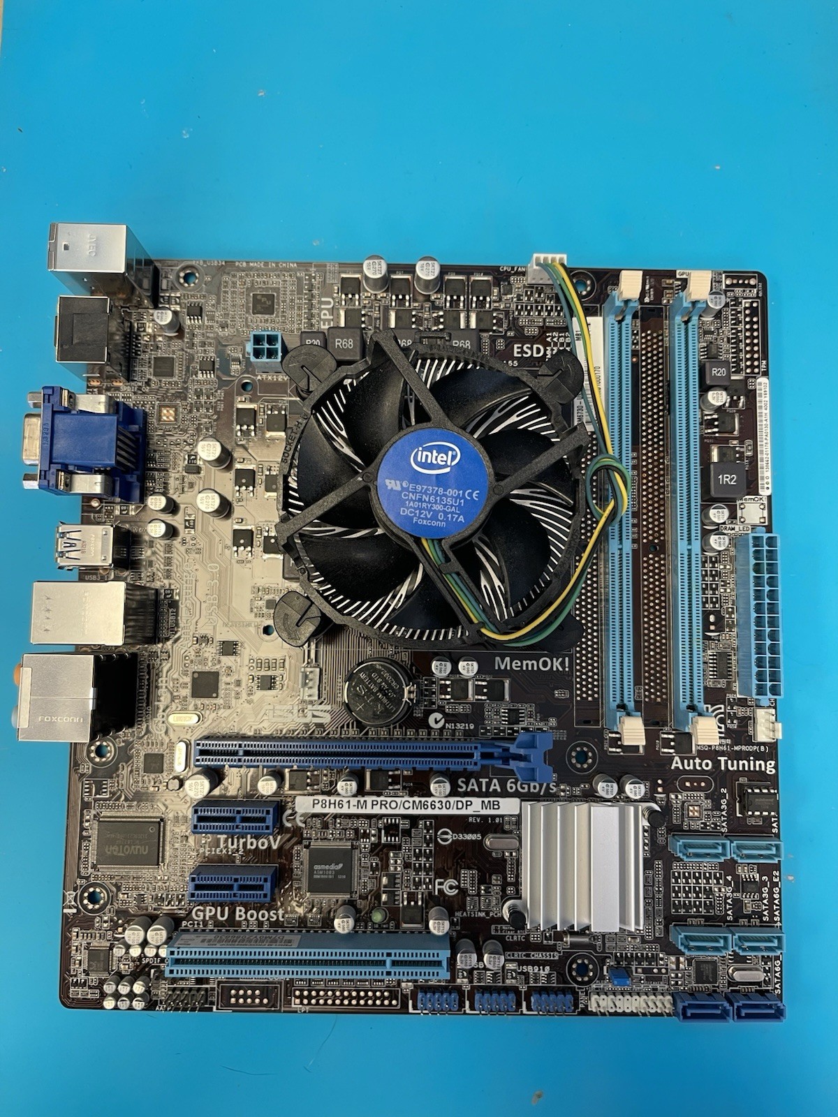 ASUS P8H61-M PRO/CM6630-8/DP_MB Motherboard w/ Intel I3-3220T CPU & Stock Cooler