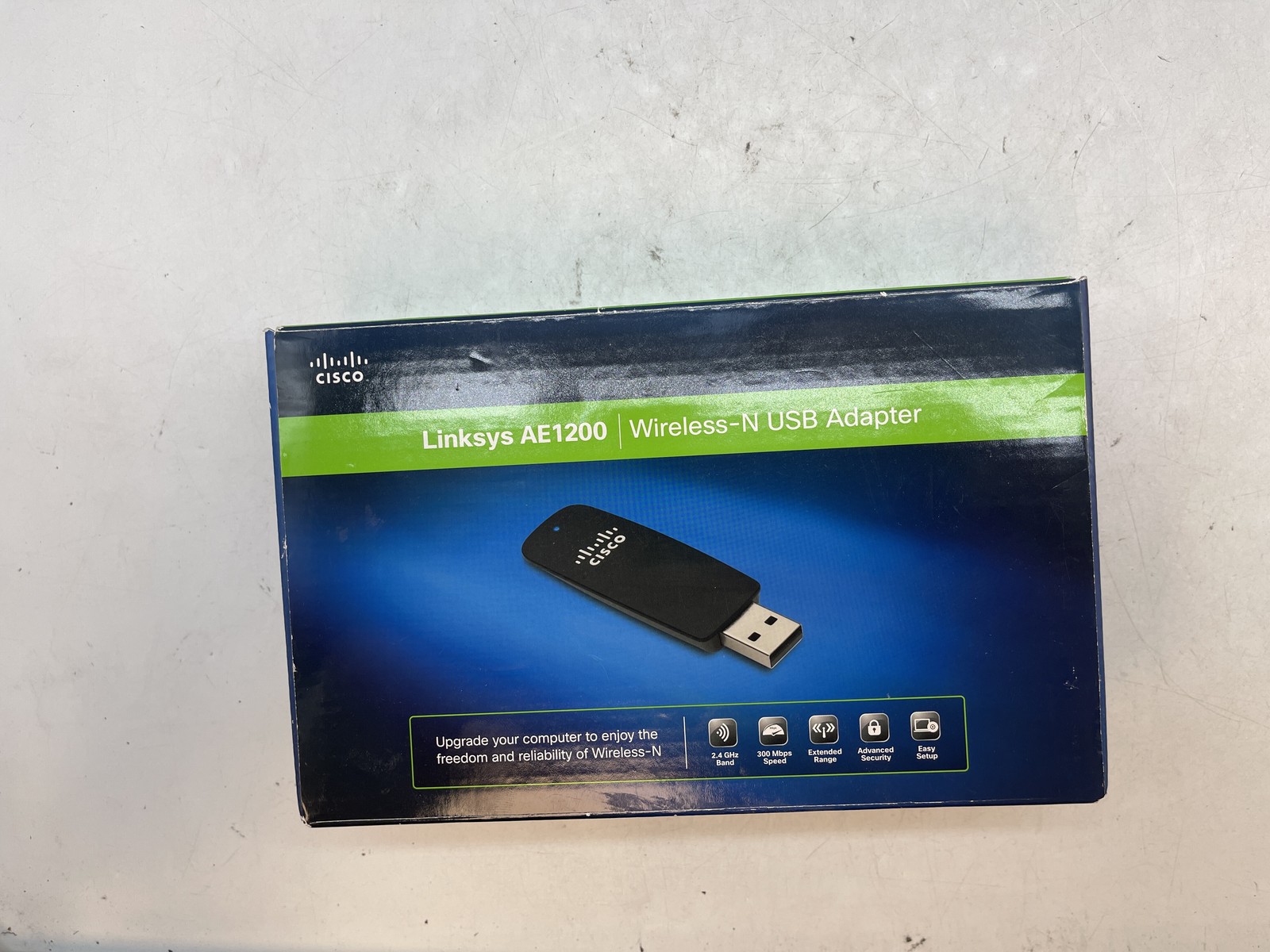 Cisco Linksys AE1200 High Speed Wireless-N Wi-Fi USB Adapter Network - Free S/H