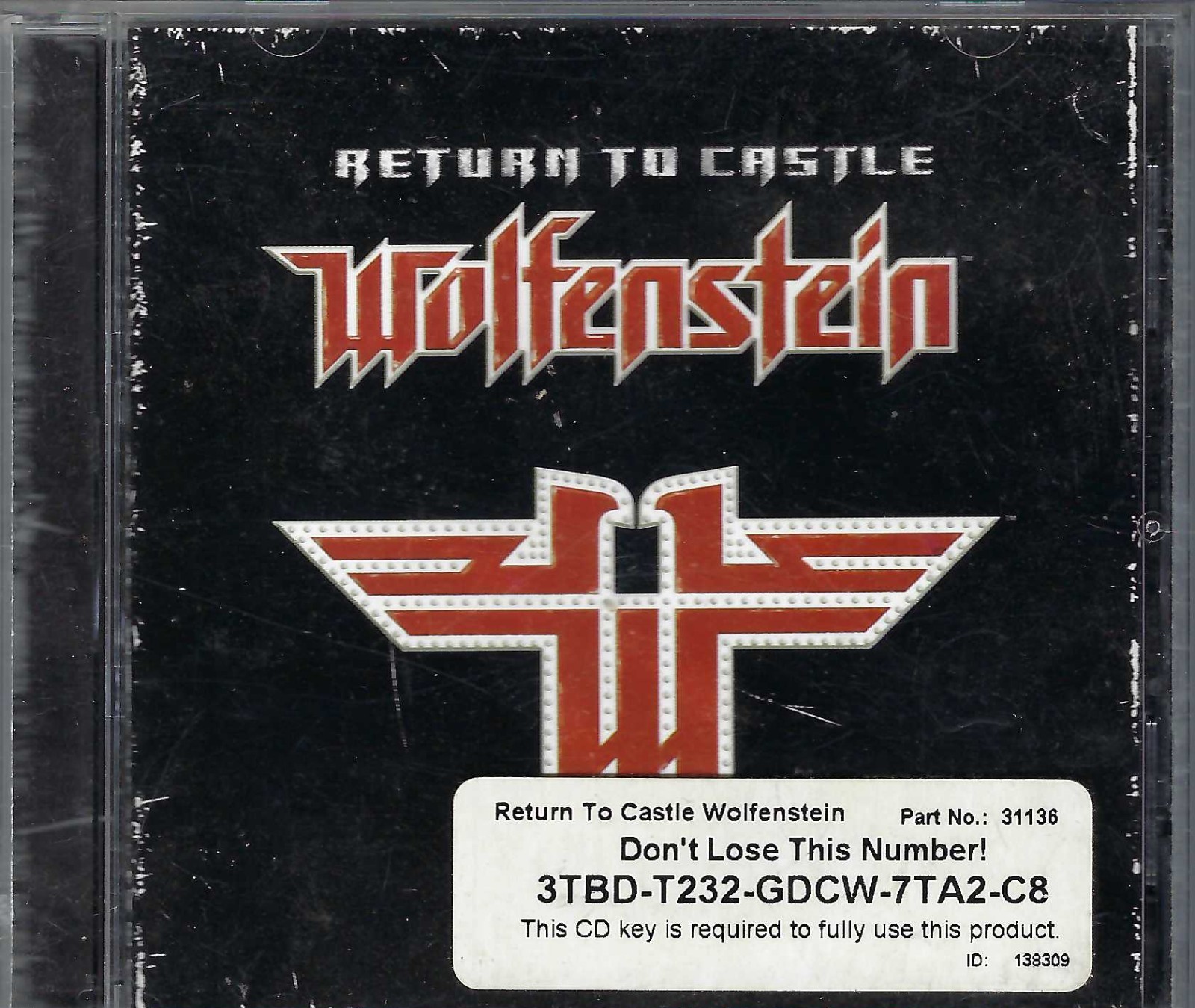 ITHistory SOFTWARE  IBM (2001) RETURN TO CASTLE WOLFENTSTEIN (ID Software)  CD