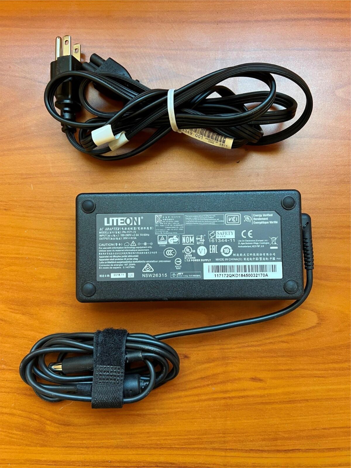 Genuine LITE ON 20V 8.5A 170W 7.4mm*5.0mm Pin PA-1171-72 NSW26315 AC Adapter