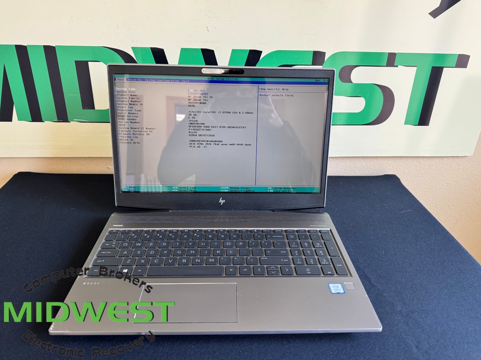 HP ZBook 15v G5 i7-9750H 2.6GHz 16GB RAM (NO OS/HDD/SSD)