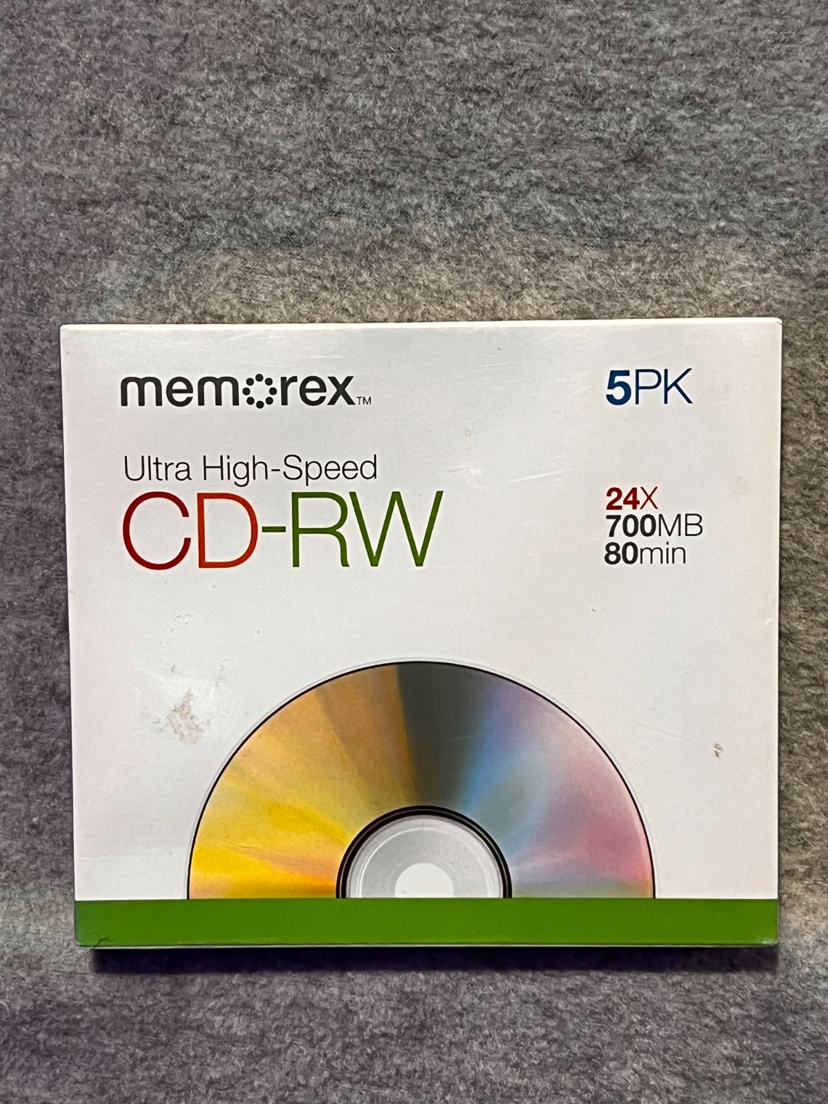 Memorex CD-RW 5 Pack 24X 700MB 80min Rewritable Discs New Sealed