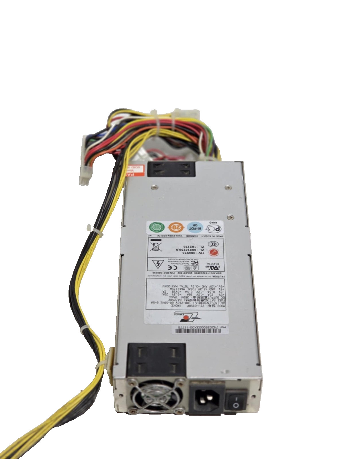 EMACS P1H-6350P 350W 24-Pin Power Supply 100-240V