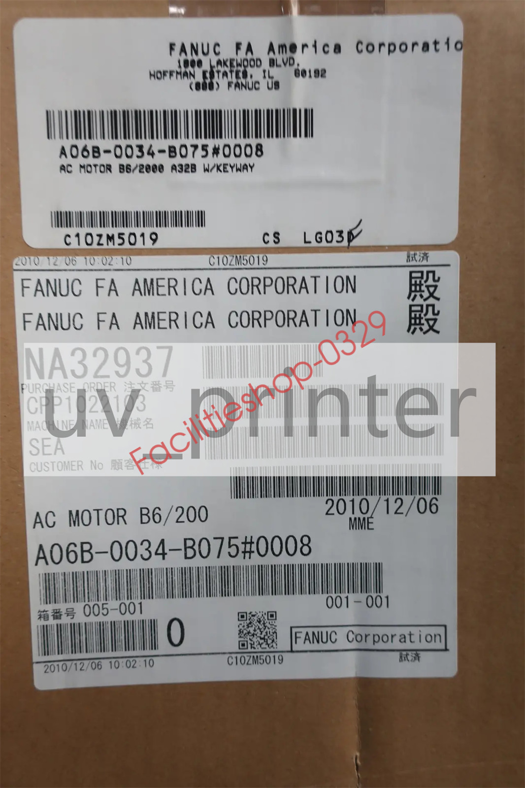 1pc New FANUC A06B-0034-B075#0008 Servo Motor DHL/FedEx