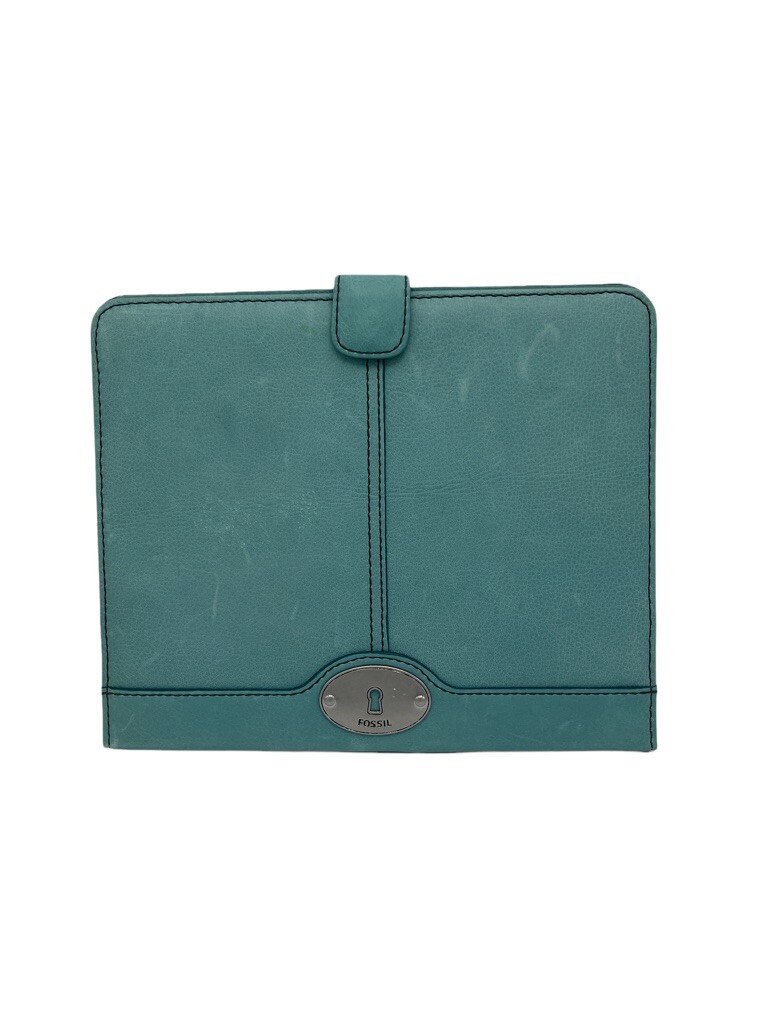 Fossil Tablet Protective Case Leather Blue L 9.25" W 7.25"