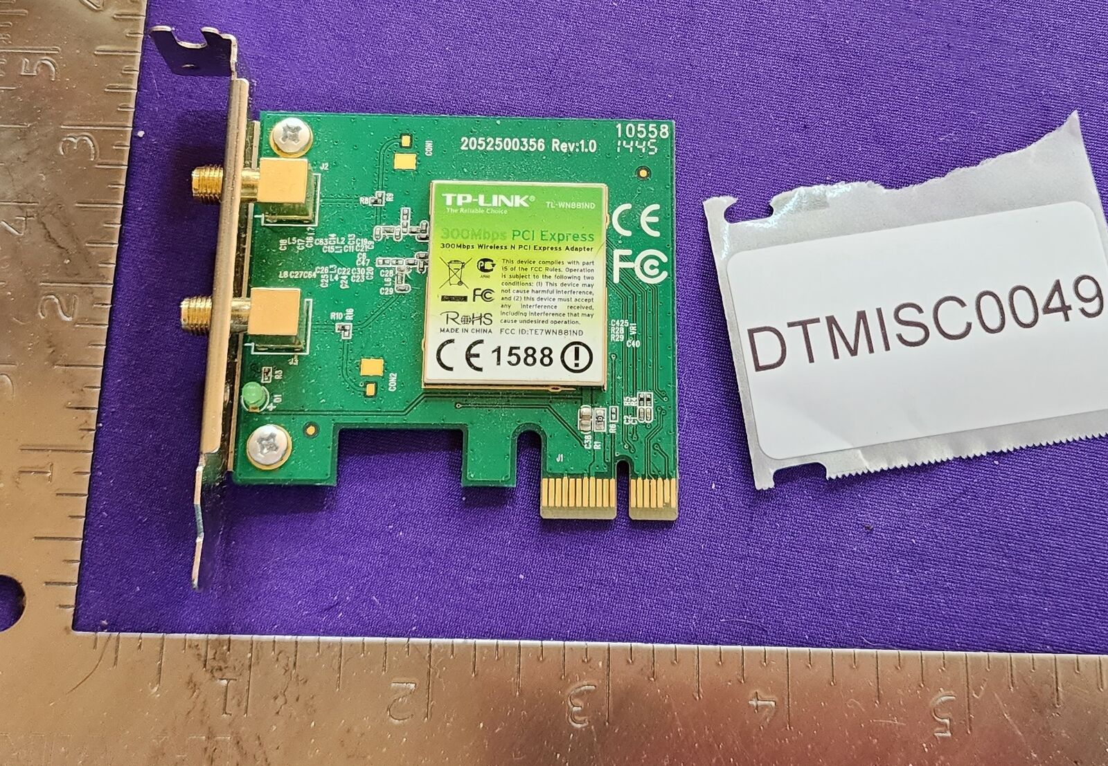 DTMISC0049 - TP-Link TL-WN881ND N300 PCI-E Wireless Low Profile WLAN Card