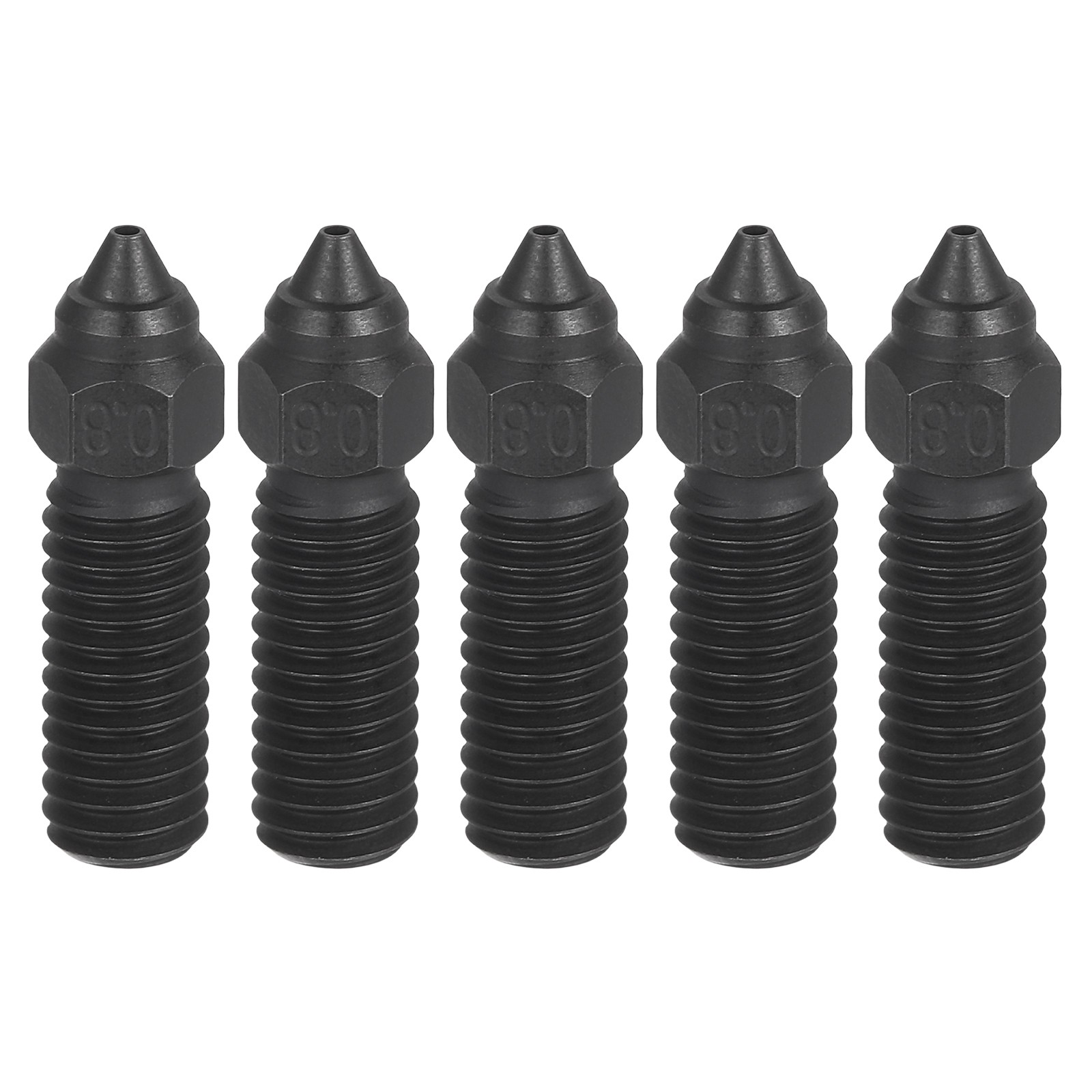 5 Pcs Hardened Steel Nozzles, 0.8mm M6 Thread for Carbon 3D Printers