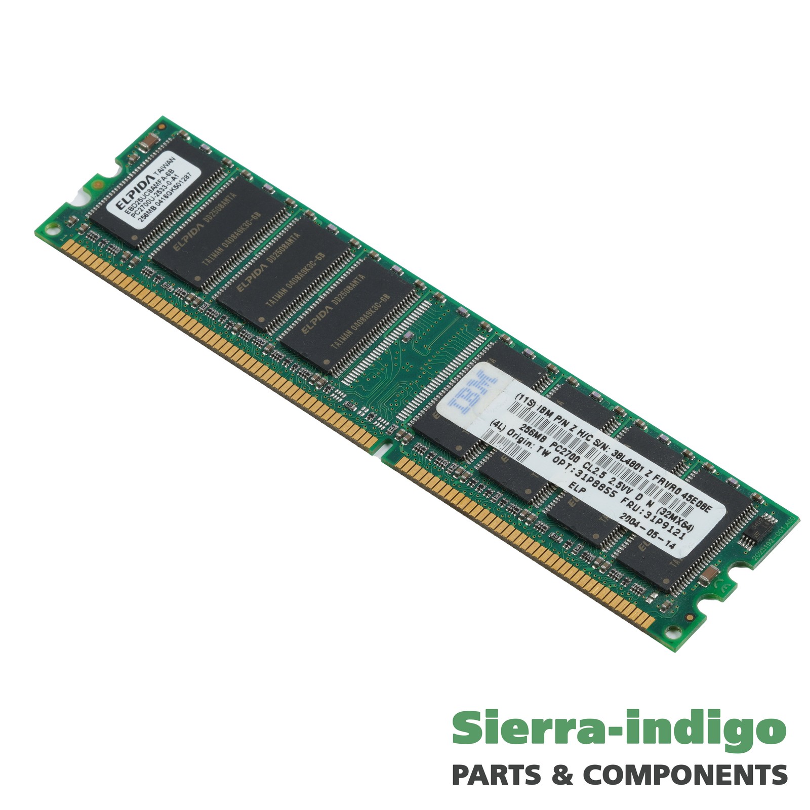 Elpida EBD25UC8AMFA-6B PC2700U-2533-0-A1 256MB Memory RAM
