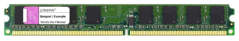 2GB Kit (2x1GB) Kingston DDR2-800 PC2-6400U VLP Very Low Profile KVR800D2N6K2/2G