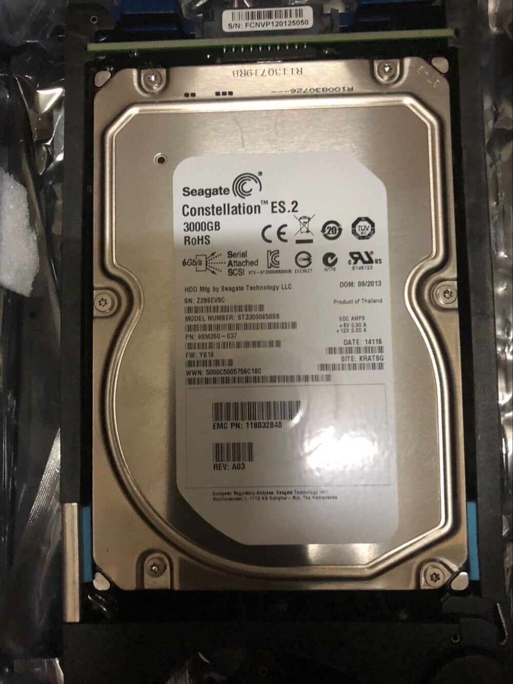 FOR EMC VNX V3-VS07-030 005049278 005050744 005050144 3TB SAS 7.2K RPM 3.5" HDD