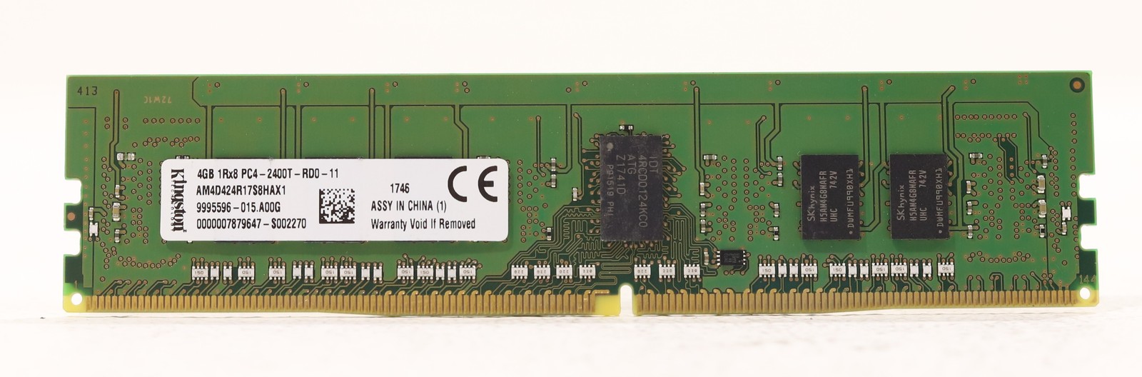 Kingston 4GB 1Rx8 PC4-2400T-RD0-11 Desktop Memory P/N: 9995596-015.A00G Tested
