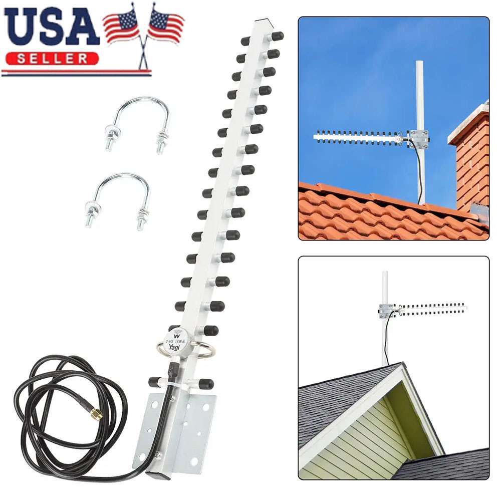 2.4GHz Yagi WiFi Antenna 25dBi Outdoor Directional Signal for Wireless Router
