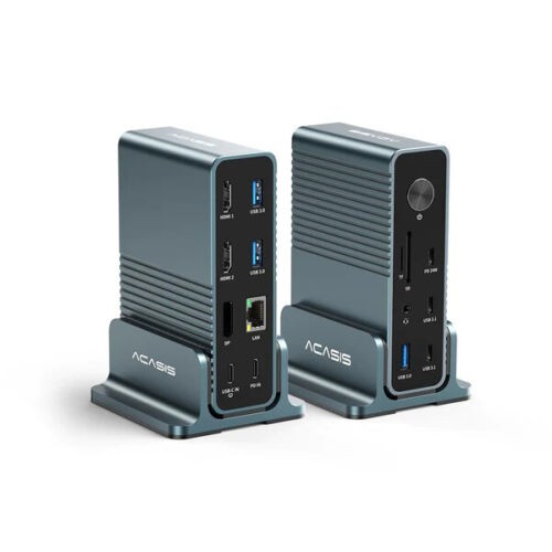 ACASIS USB-C Docking Station 3 monitors | Dual HDMI 4K@60Hz & Gigabit Ethernet