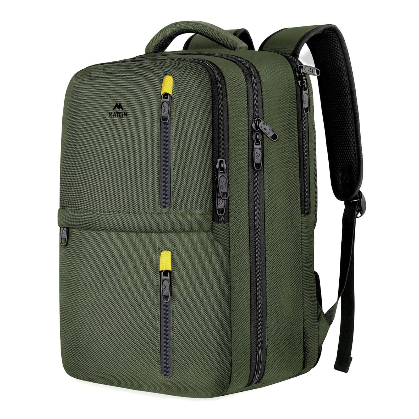 MATEIN Carry on Travel Laptop Backpack, Large Personal Item X-Large, Green