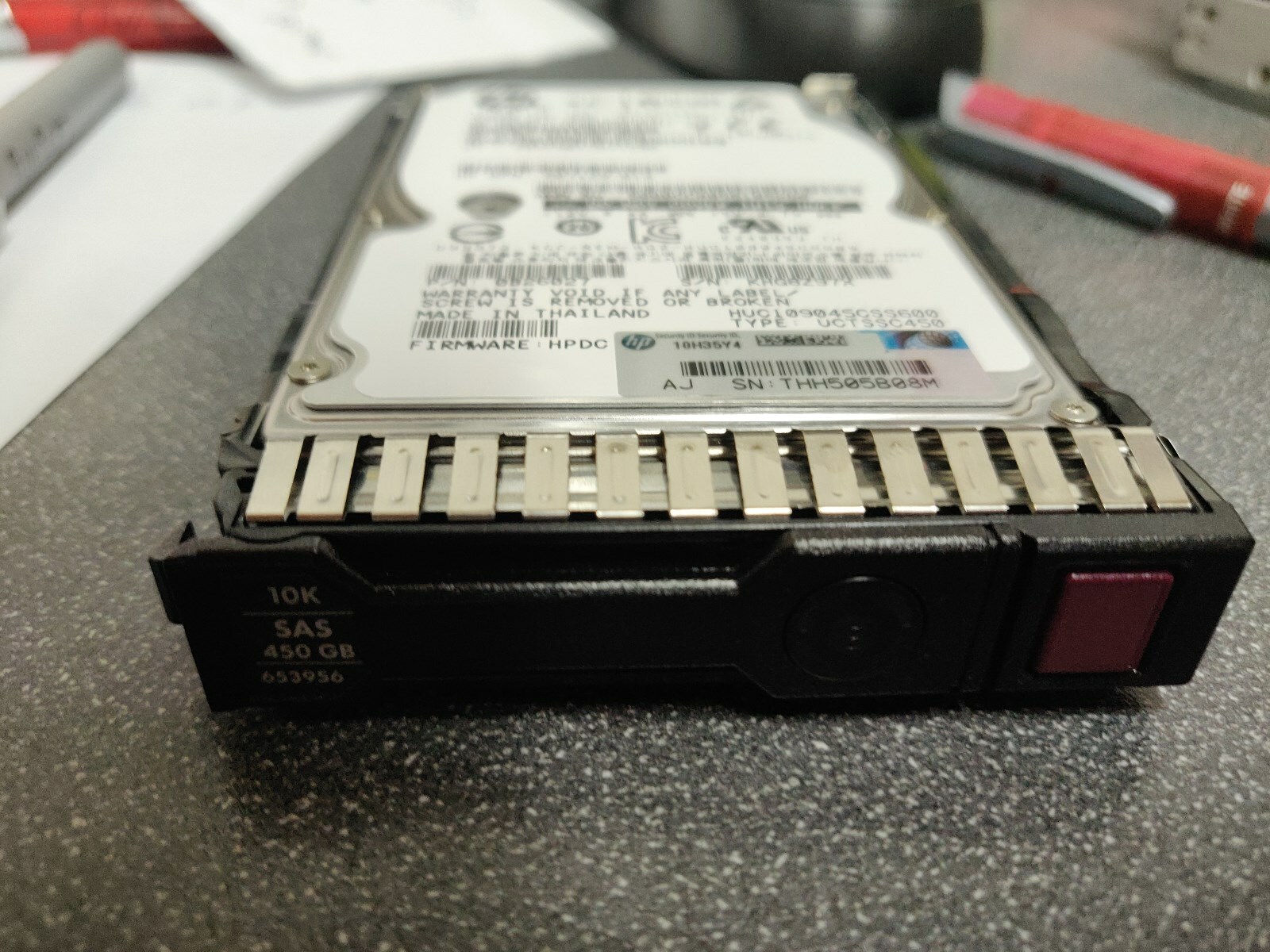 2x HP 653956-001 450GB 10K RPM SAS 6G DP 2.5" Hard Disk Drives with Tray